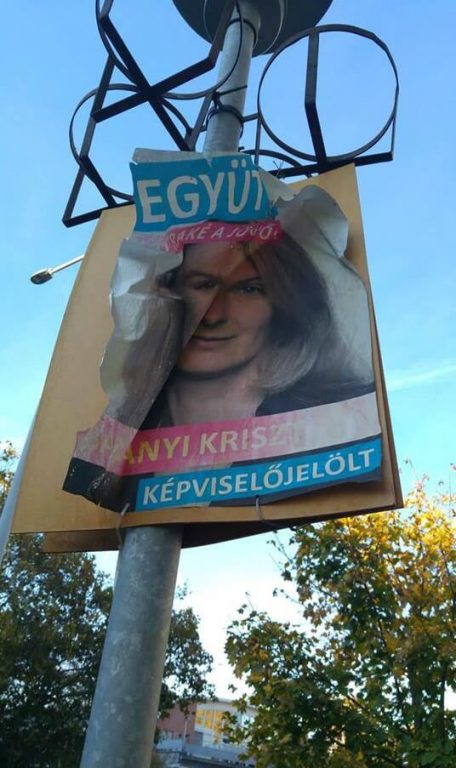 Baranyi Krisztina plakátja kampány után